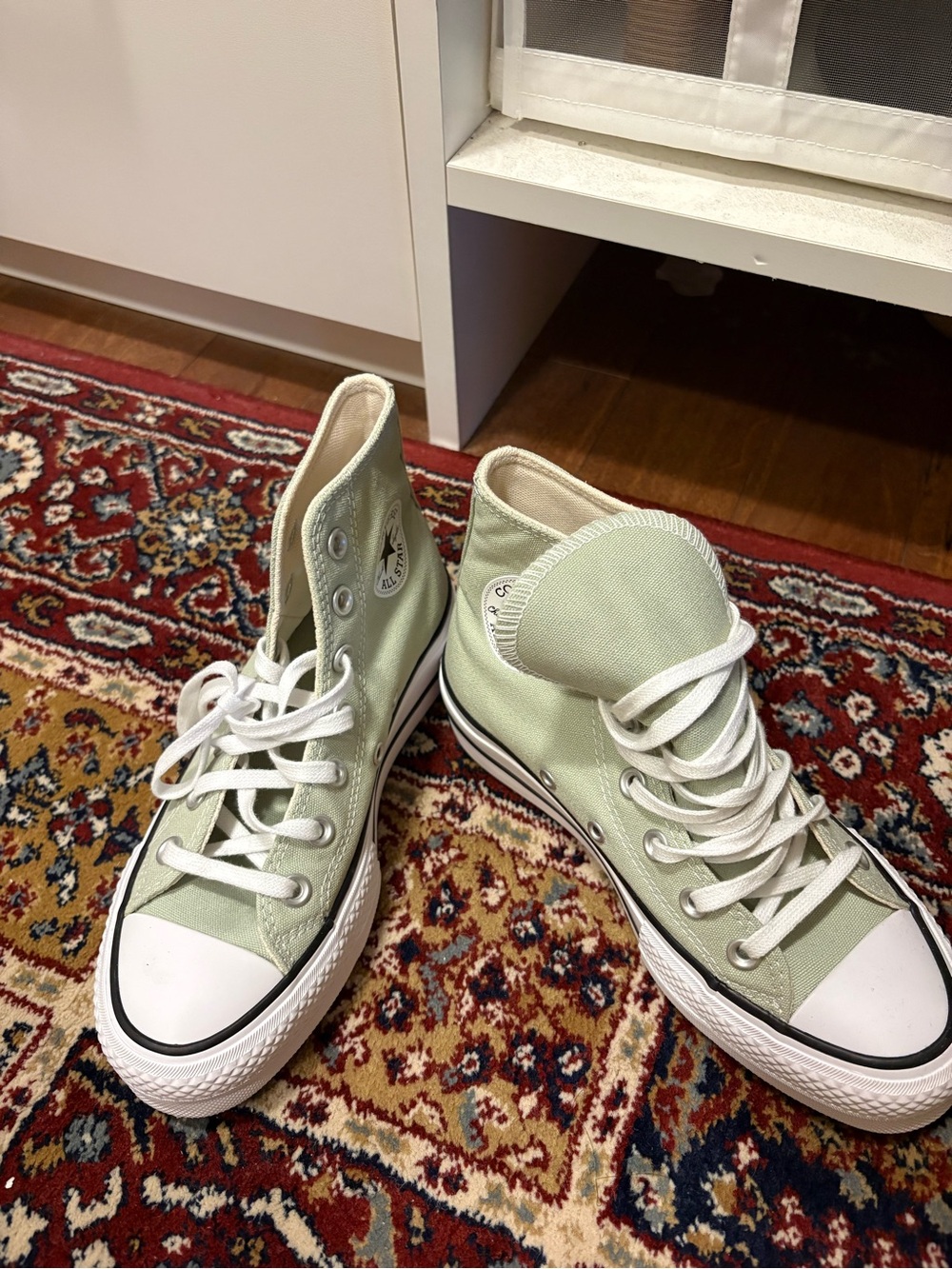 Converse High Top Sneakers in Light Mint Green